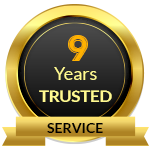 9 Years Trusted Service